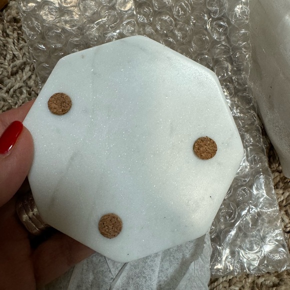ZEAL WHITE MARBLE COASTERS - Picture 2 of 4